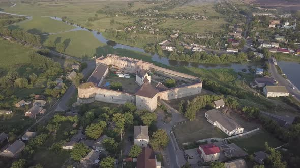 Ruined Medzhybizh Castle Situated at Southern Bug Rivers, Ukraine