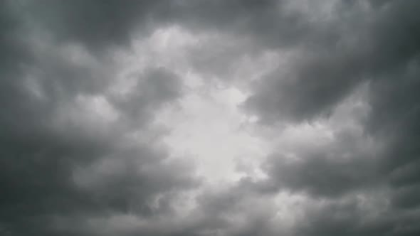 Storm Clouds Are Moving in Sky, Timelapse.
