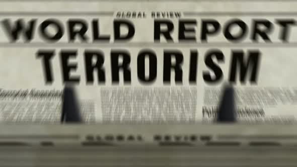 World terrorism and political violence newspaper printing press