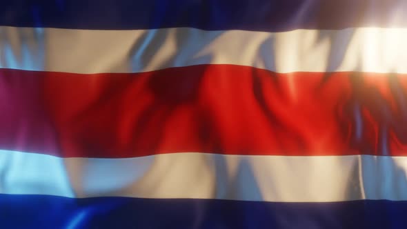 Costa Rica Flag with Edge Bump