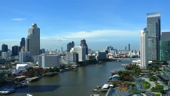 Beautiful building architecture around Bangkok city in Thailand