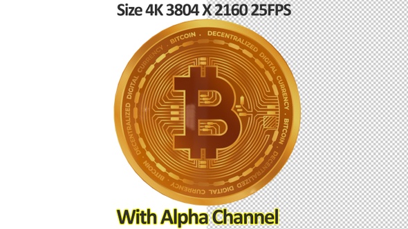 Bitcoin Coins 360 Rotating Looping Background