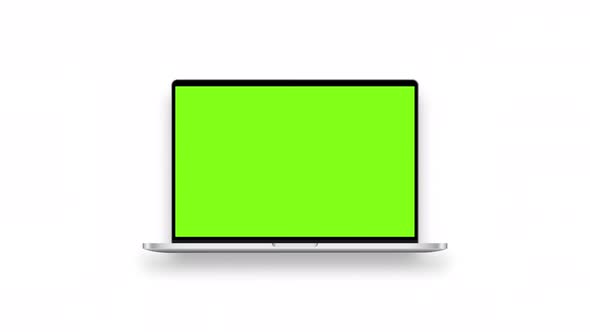 Laptop Animated Mockup with Green Screen
