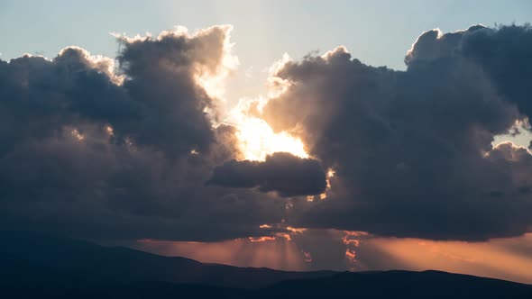 Sky timelapse at sunset alt