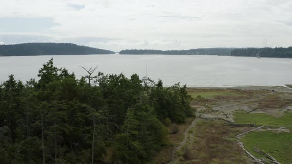 Port Townsend Bay Drone Aerial Water Landscape