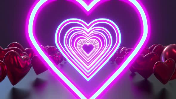 Valentine Heart Neon 02 Hd 