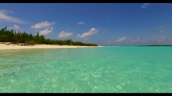 Aerial top view landscape of beautiful sea view beach adventure by blue water and white sand backgro