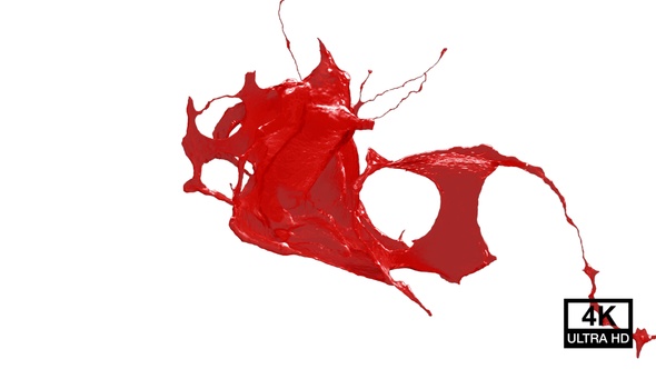Collision Of Streaming Red Paint Splash V6 alt