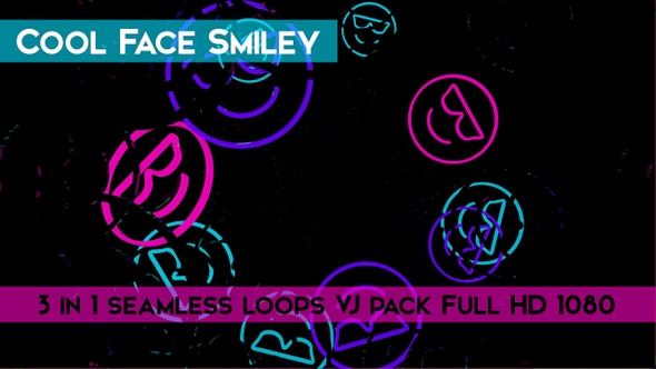 Cool Face Smiley VJ Loops