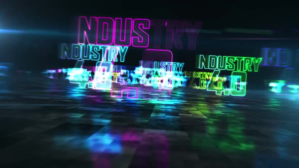 Industry 4.0 abstract loopable hyperspace alt