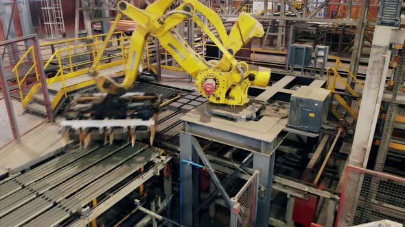 Brick-making Plant and a Robotic Transporter Operating in It