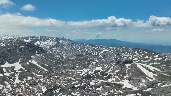 Mountain landscape high in the mountains aerial view 4 K