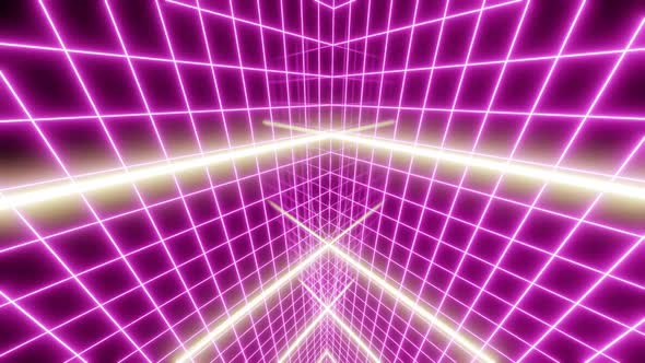 80's Grid Light Retro 03 HD