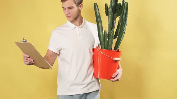 Portrait of Young Caucasian Delivery Man