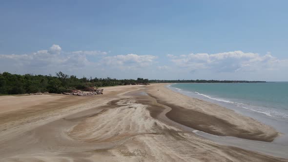 Moving Drone Shot of Cliffs at Casuarina Beach Darwin, Northern Territory