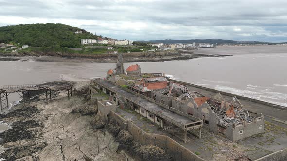 The Abandoned Remains of Birnbeck Pier in Weston Super Mare