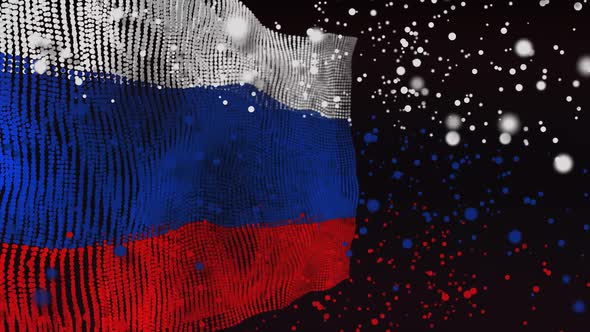Russian Flag Particle Animation