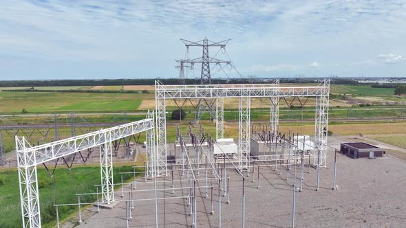 High Voltage Electrical Substation and Power Distribution