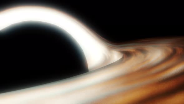 Black Hole Slowly Rotating in Space alt