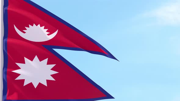 Nepal Flag Looping Background