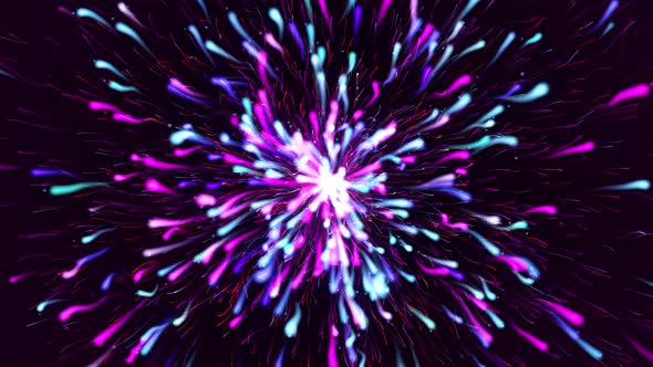 Colorful Particle Flow Background