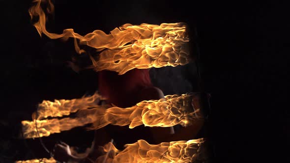 Fire performer, Slow Motion