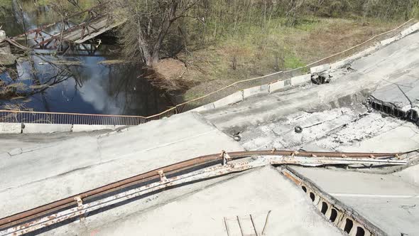 Chernihiv, Ukraine - 27.04.2022: War in Ukraine. Chaos and devastation on the outskirts of Chernihiv