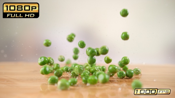 Falling Green Peas