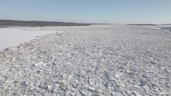 Aerial Frozen River 06