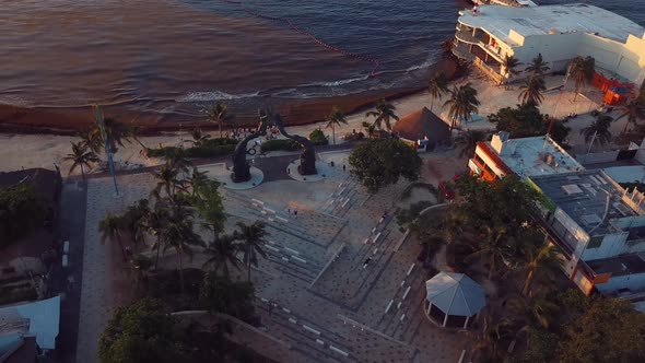 4k 24fps Drone Shoot Of Playa Del Carmen Twon Anbeach In Sunrise 5