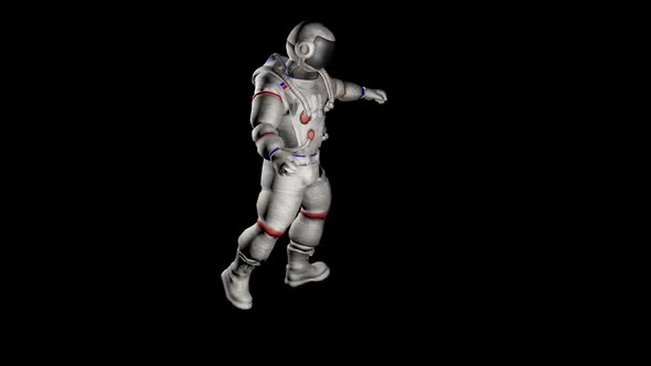 Astronaut trying to walk on the moon