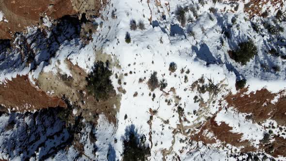 Aerial of the rugged landscape of southern Utah