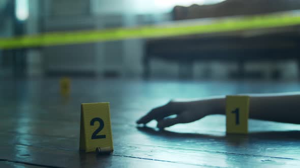 Closeup of a Crime Scene in a Deceased Person's Home.
