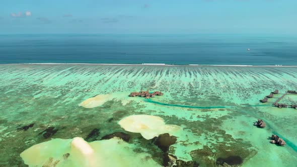 Beautiful islands in Maldives from aerial view