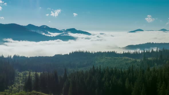 Misty Morning in the Mountains