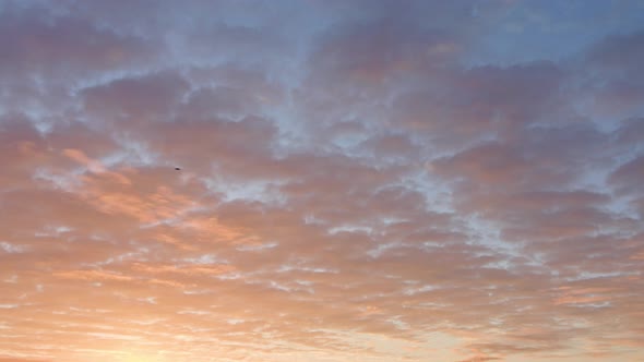 Sunrise Red Clouds Timelaps