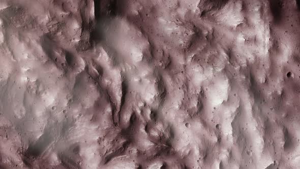 Martian Terrain from Space. Zoom In.