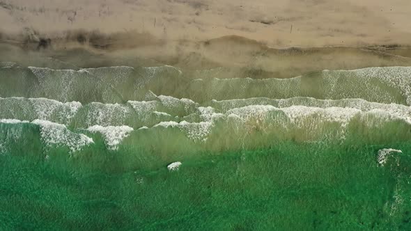 Abstract Wave Sea Beach on Top View