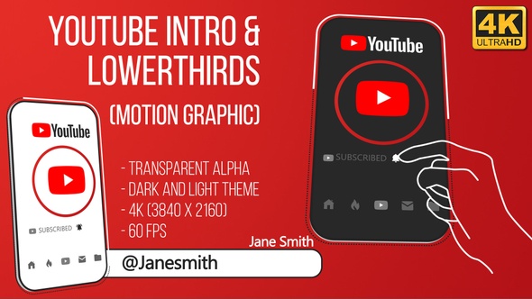 Youtube Intro and Lowerthird (4K) alt