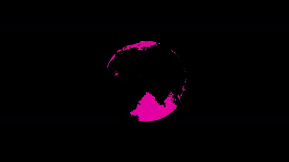 The earth rotates with the purple sea