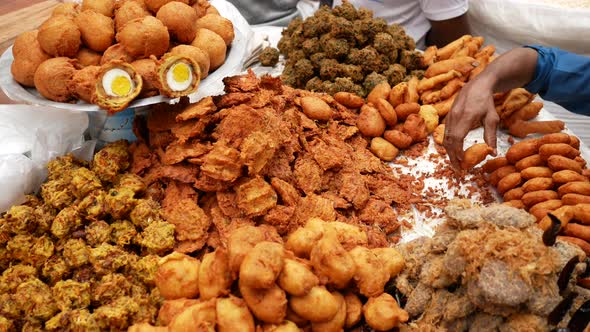 Ramadan Iftar Food Display for Sale in Bangladesh