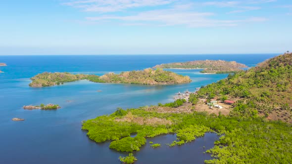 Tropical Islands and Blue Sea