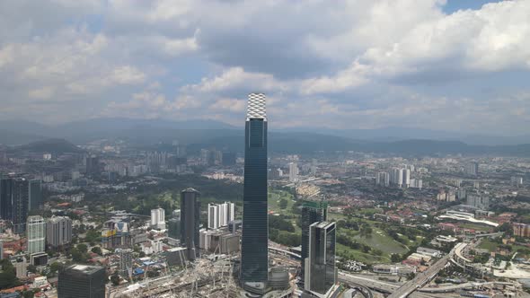 View of Kuala Lumpur City Centre and one of the landmarks in Kuala Lumpur