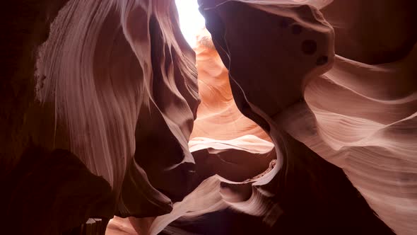 Antelope Canyon With Wavy Smooth Red Sandstone Walls