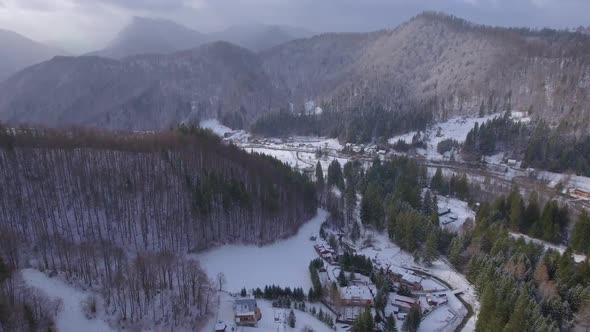  Small Village in the Mountains in Winter