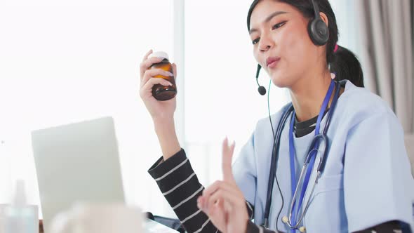 Medical online, e health concept. Doctor using laptop for work.