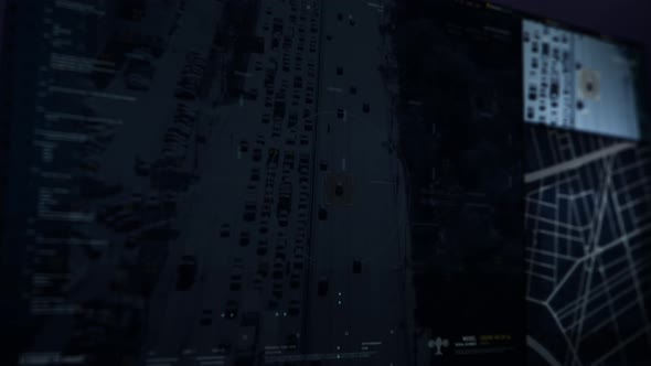 Tracking And Scanning A Car Moving In The City By Drone And Computer Program alt