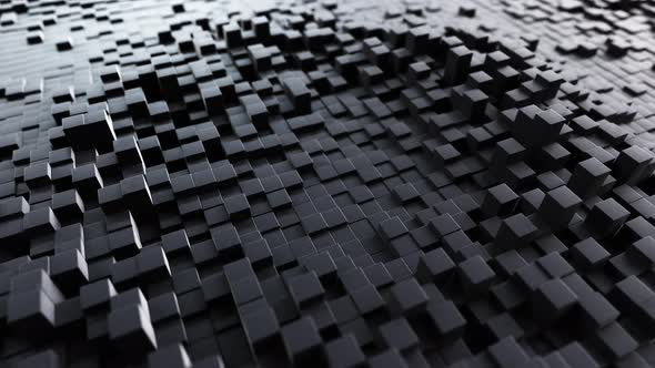 Abstract Wave Background with a Black Moving Cubic Surface