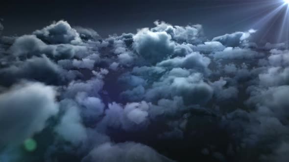 Digitally generated video of sky and cloud 