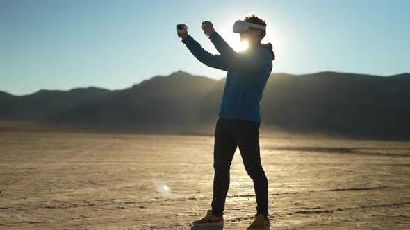 Man Using VR Headset